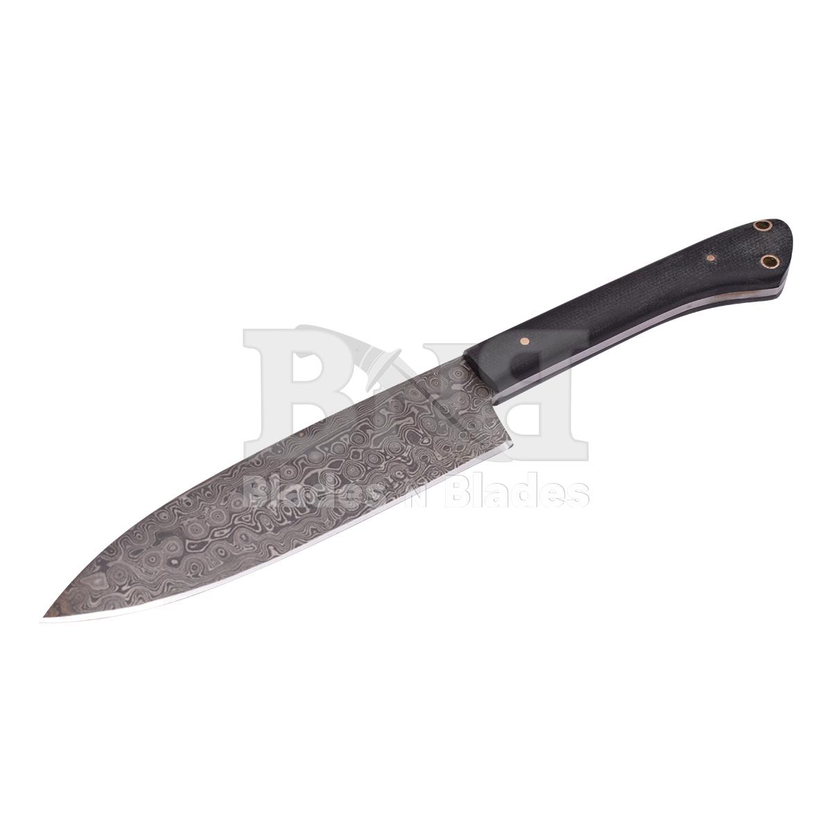 Rain drop Blade Pattern
Black micrta handle with silver