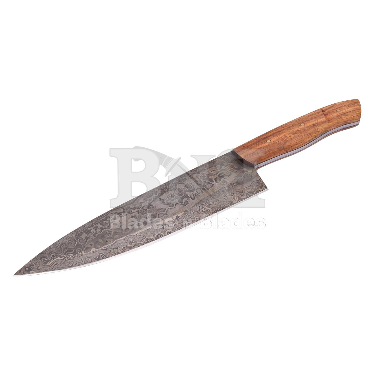 Rain drop Blade Pattern
Rose wood handle with brass pin