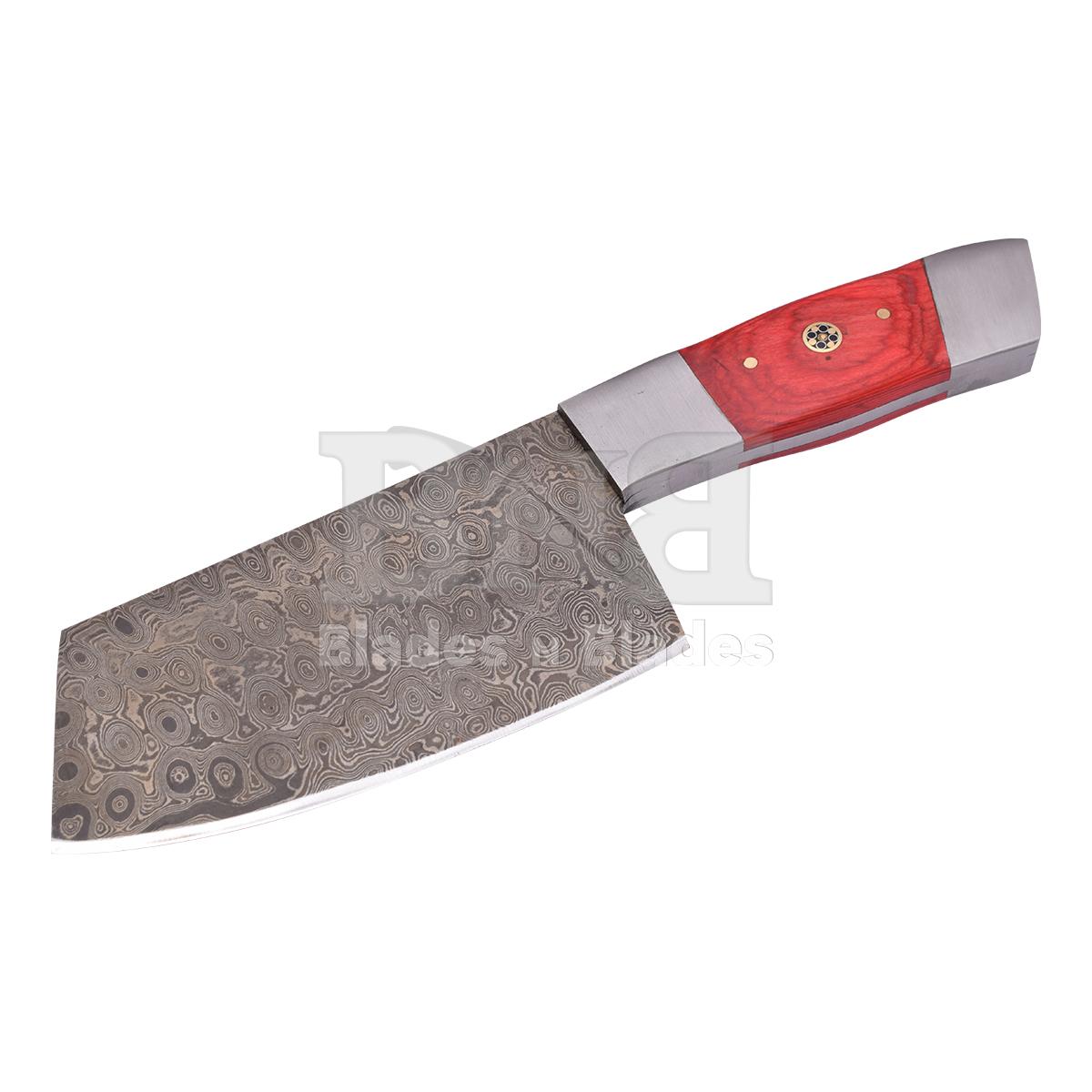 Rain drop Blade Pattern steel boster
Red pakka wood handle with brass
pin and mosic pinrain