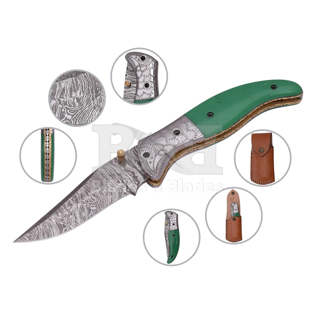 Fire pattern
Steel boster with engriving
Green camel bone