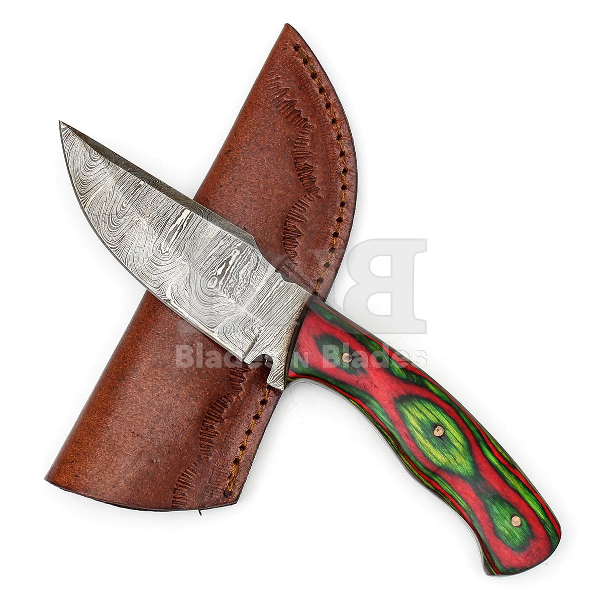 Twist Pattern Blade
Full Tang With Filework
Red Green Pakkawood