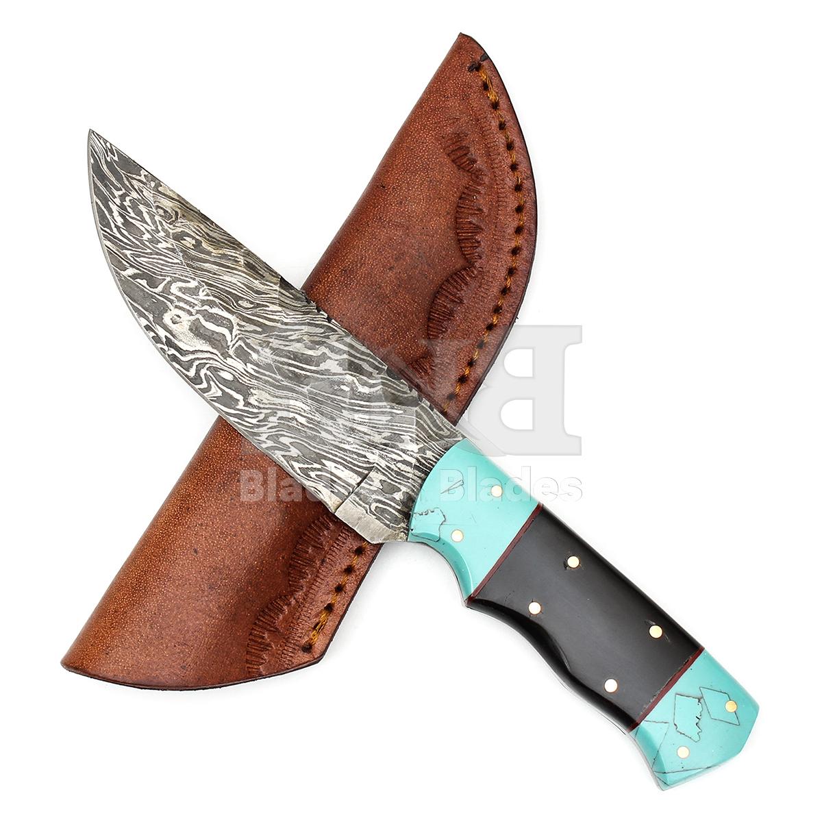 Fire Pattern Blade
Hammered Finish Full Tang 
with Filework Buffalo horn & Resin Handle