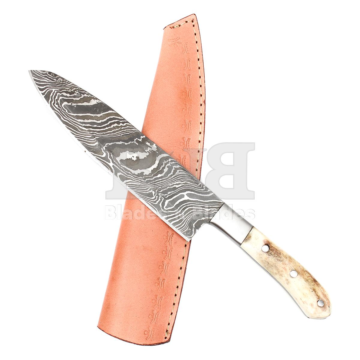 Twist Pattern Blade
with Steel Bolster
Full Tang Stag Handle