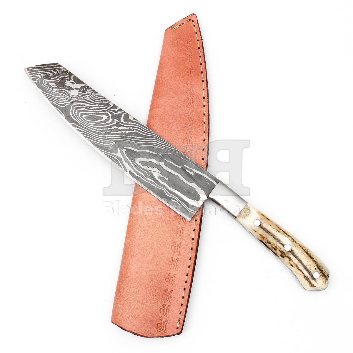 Twist Pattern Blade
with Steel Bolster
Full Tang Stag Handle