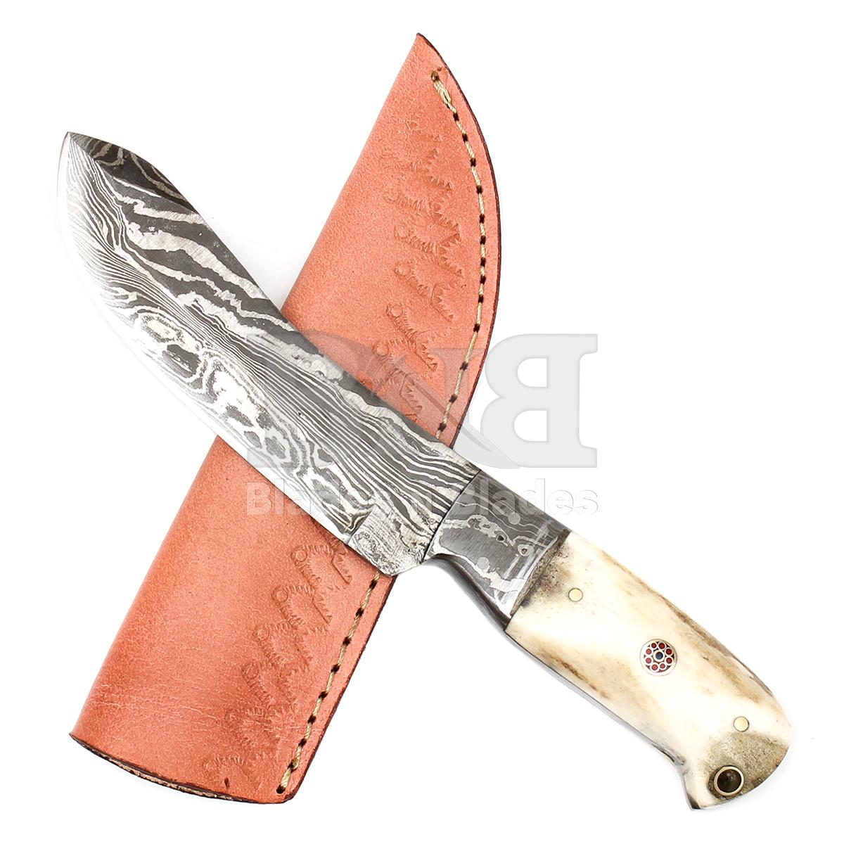 Twist Pattern Blade
Damascus Steel Bolster
Full Tang Stag Handle