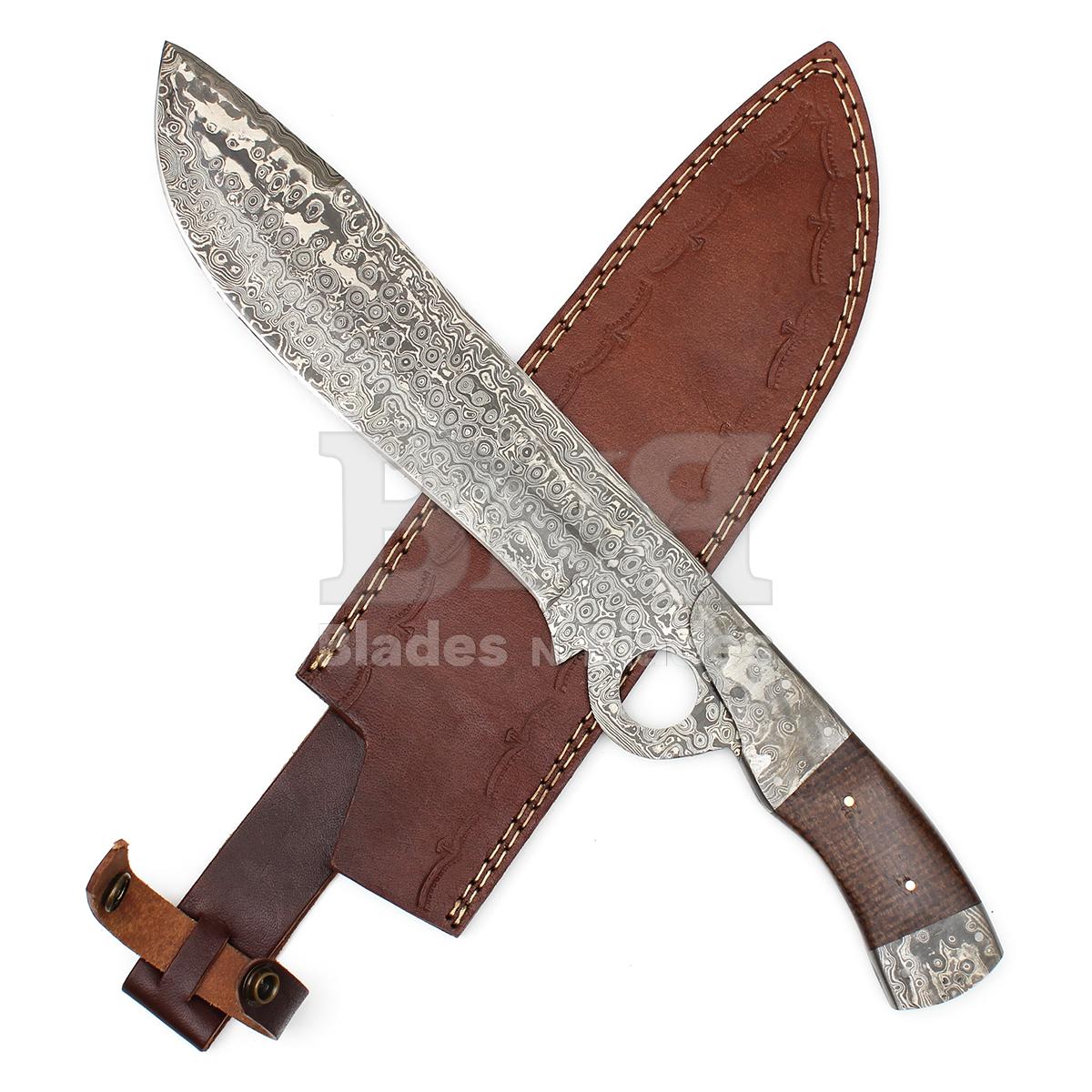 Raindrop Pattern blade
with Finger Ring
Damascus Steel Bolster
Full Tang Micarta Handle