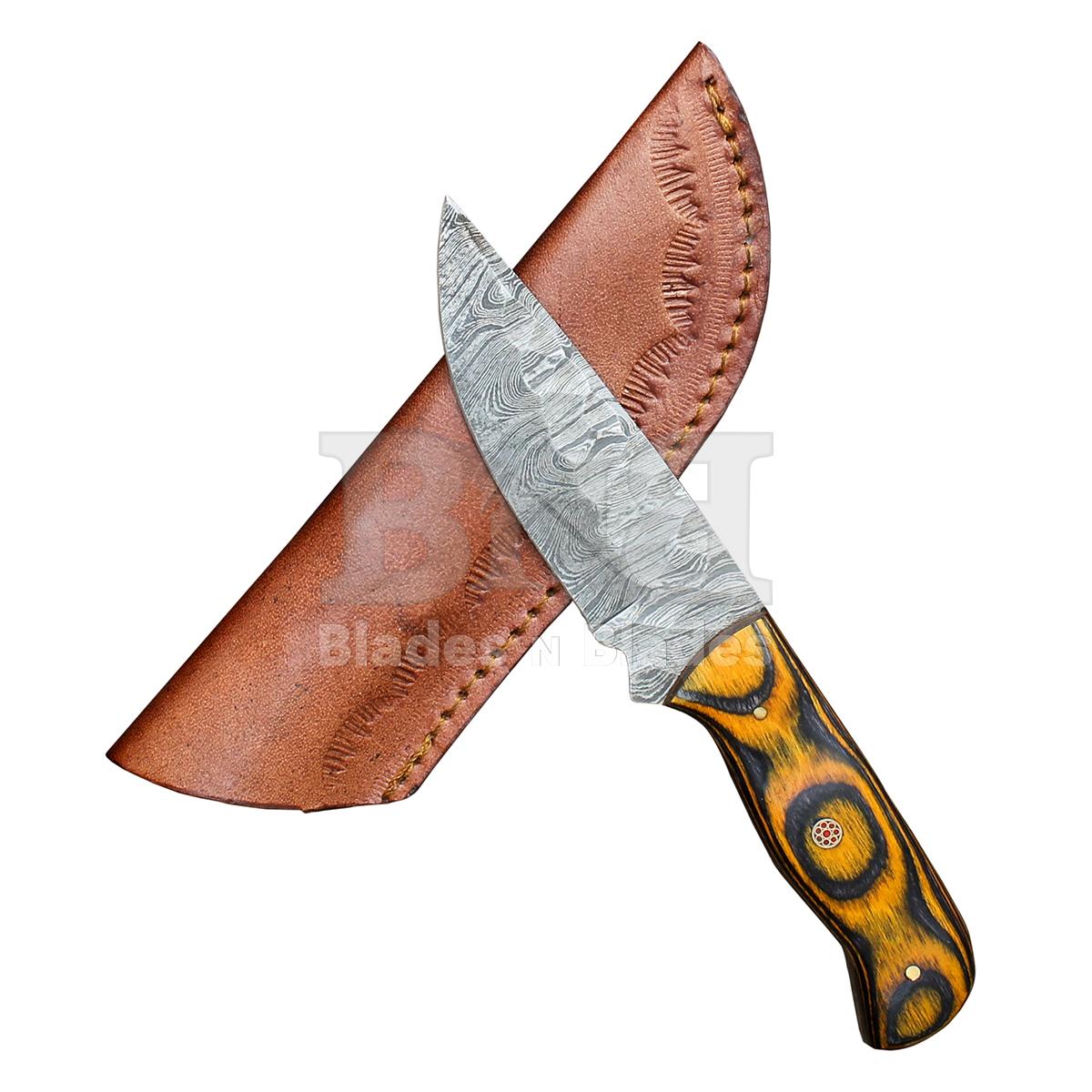 Twist Pattern Blade
Full Tang Yellow Black Color Wood
