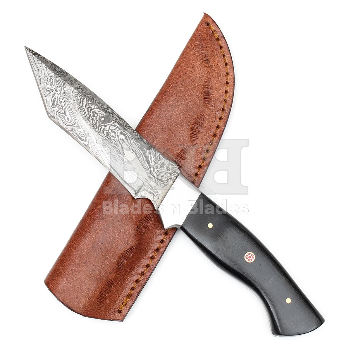 Twist Pattern Blade
with Steel Bolster Full Tang 
with Filework Micarta handle