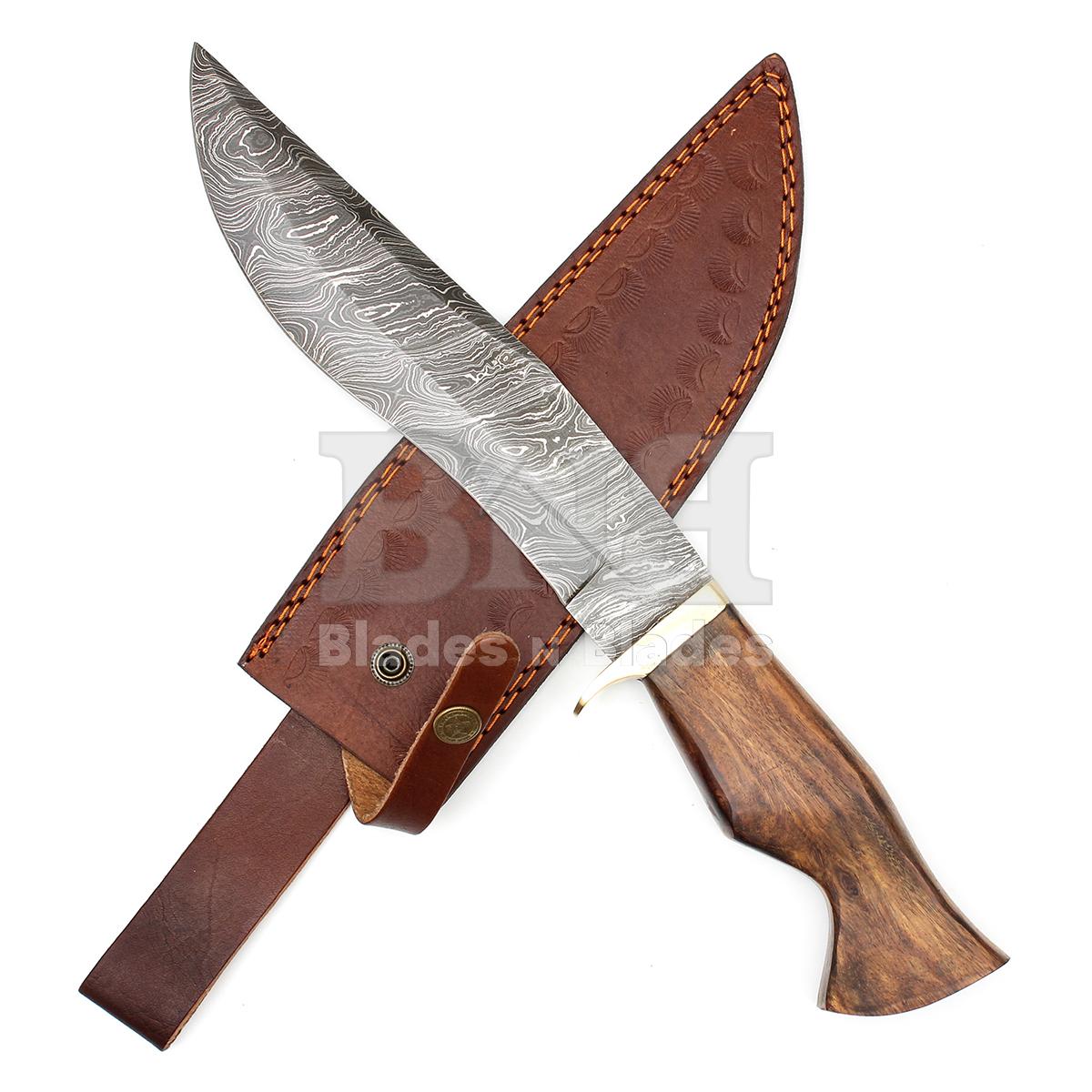Twist Pattern Blade
with Brass Guard
Hidden Tang Rosewood Handle