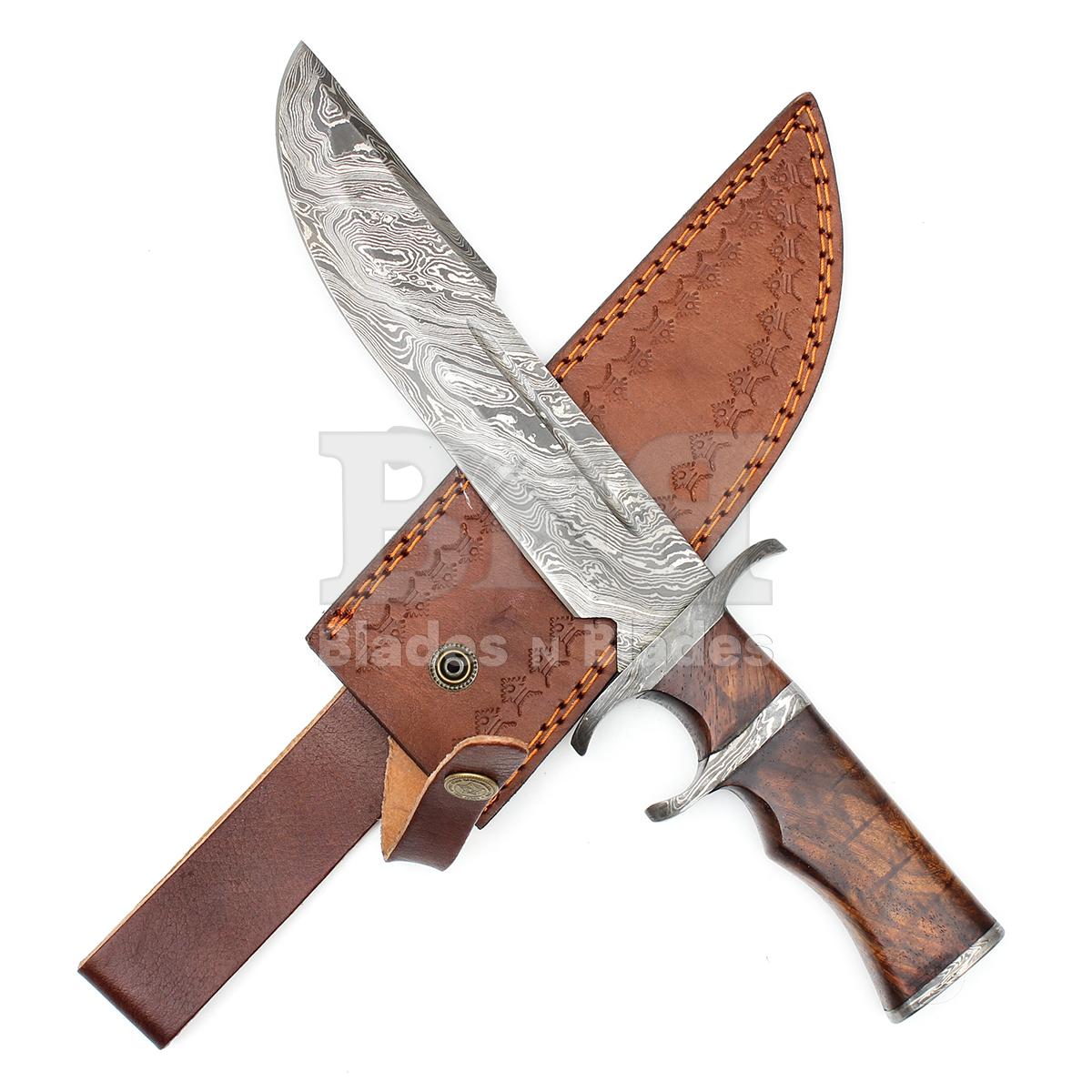 Twist Pattern Blade
with Damascus Steel Guard
Hidden Tang Rosewood Handle